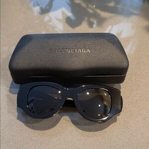 Balenciaga Black Sunglasses with Case